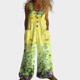 Solveig | Fließender bedruckter Jumpsuit