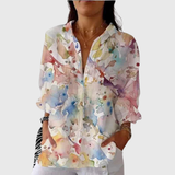 Maike | Leichte farbenfrohe Bluse mit Print