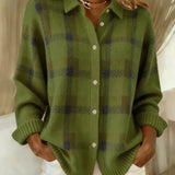 Anna - Retro-Strickpullover aus handgemachter Wolle mit Kontrast