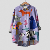 Rose | Legeres T-Shirt mit Hundeprint
