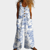 Hedi | Fließender bedruckter Jumpsuit