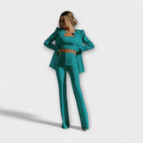 Selina - Elegantes 3-Teile-Set (Jacke, Top, Hose)