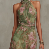 Livia - Elegantes Maxi-Kleid mit Blumen-Halter